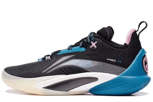 LI-NING Speed X Professionelle Basketballschuh Herren Dämpfung Sportschuhe Schwarz ABAT085-3H EU 43 2/3 von LI-NING