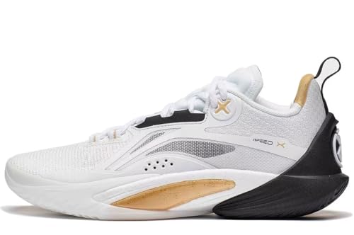 LI-NING Speed X Professionelle Basketballschuh Herren Dämpfung Sportschuhe Weiß ABAT085-5H EU 46 1/3 von LI-NING