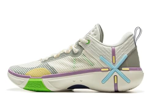 LI-NING Wade Shadow 6V2 Herren leichte atmungsaktive Anti-Rutsch und Rebound professionelle Basketball Spiel Schuhe Egg Shell EU 41 von LI-NING