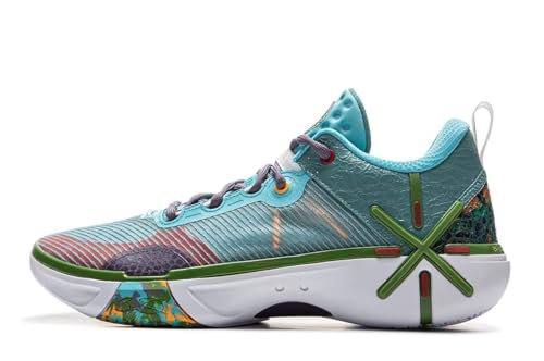 LI-NING Wade Shadow 6V2 Herren leichte atmungsaktive Anti-Rutsch und Rebound professionelle Basketball Spiel Schuhe Emaille Grün EU 44 1/3 von LI-NING