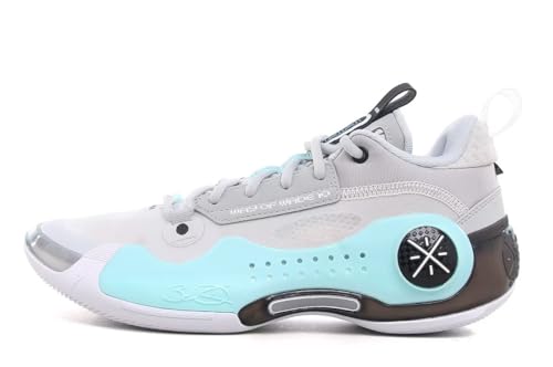 LI-NING Way of Wade 10 Serie Herren-Basketballschuhe Futter rutschfest Professionelle Stoßdämpfung Sneaker Sportschuhe Mikrokristallin Grau EU 45 von LI-NING