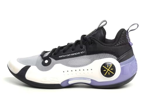 LI-NING Way of Wade 10 & 11 Serie Herren-Basketballschuhe Futter rutschfest Professionelle Stoßdämpfung Sneaker Sportschuhe Schwarz Grau Lila﻿ EU 44 1/3 von LI-NING