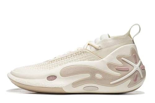 LI-NING Way of Wade 11 Serie White HOT Herren-Basketballschuhe Futter rutschfest Professionelle Stoßdämpfung Sneaker Sportschuhe Cremeweiß EU 47 2/3 von LI-NING