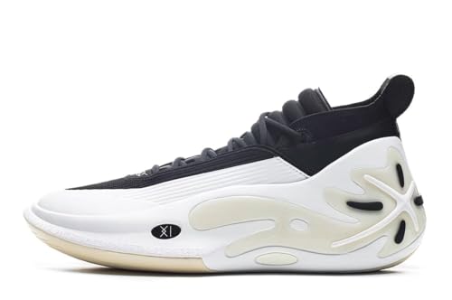 LI-NING Way of Wade 11 Serie White HOT Herren-Basketballschuhe Futter rutschfest Professionelle Stoßdämpfung Sneaker Sportschuhe Weiß Schwarz EU 45 von LI-NING