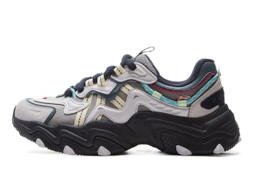 LI-NING X-Claw LITE 2 Damen Innensamt Warme Klassische Casual Schuhe Mode Dicke Sohle Höhenerhöhende Schuhe Gebrochener Kalk Lila Grau EU 36 1/3 von LI-NING