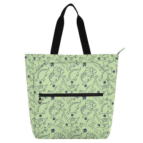 LI ZHI XIN Damen Handtaschen Shopper Tote Bag School Wiederverwendbar Arbeit Alltag Tasche Wasserdicht Oxford Mit ReißVerschluss 3 Pockets Dinosaurierpfotendrücke LI ZHI XIN Damen Handtaschen Shopper Tote Bag School Wiederverwendbar Arbeit Alltag Tasche Wasserdicht Oxford Mit ReißVerschluss 3 Pockets Dinosaurierpfotendrücke von LI ZHI XIN