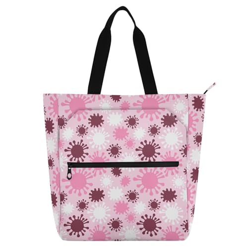 LI ZHI XIN Damen Handtaschen Shopper Tote Bag School Wiederverwendbar Arbeit Alltag Tasche Wasserdicht Oxford Mit ReißVerschluss 3 Pockets Schneeflocken-Muster von LI ZHI XIN