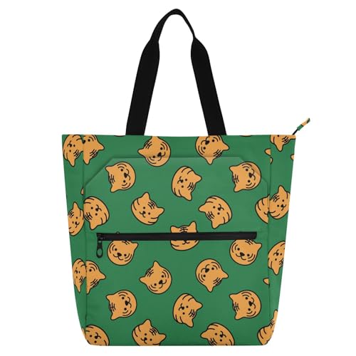 LI ZHI XIN Damen Handtaschen Shopper Tote Bag School Wiederverwendbar Arbeit Alltag Tasche Wasserdicht Oxford Mit ReißVerschluss 3 Pockets Tiermuster von LI ZHI XIN