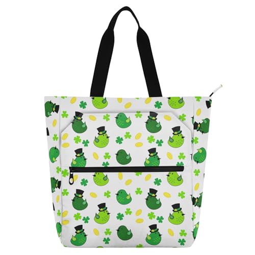 LI ZHI XIN Damen Handtaschen Shopper Tote Bag School Wiederverwendbar Arbeit Alltag Tasche Wasserdicht Oxford Mit ReißVerschluss 3 Pockets Vogel-Blumiges Blumen-Muster von LI ZHI XIN