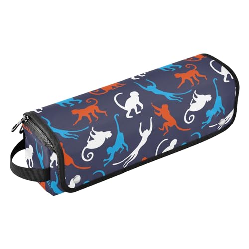 LI ZHI XIN Haartrockner Glätteisen Locken Aufbewahrungstasche mit hitzebeständiger Matte Haarwerkzeuge Reisetasche 2 in 1 Hair Tools Organizer Friseurtaschen Affen-Tiermuster von LI ZHI XIN