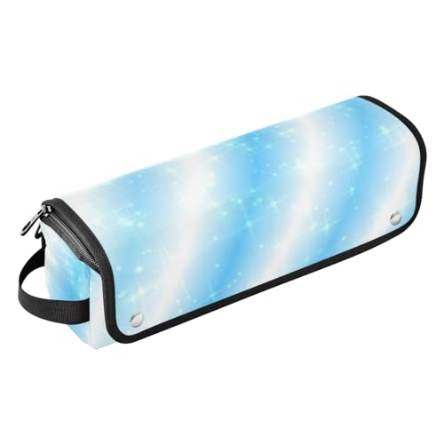 LI ZHI XIN Haartrockner Glätteisen Locken Aufbewahrungstasche mit hitzebeständiger Matte Haarwerkzeuge Reisetasche 2 in 1 Hair Tools Organizer Friseurtaschen Blau Gestreiftes Muster von LI ZHI XIN