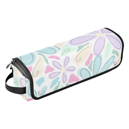 LI ZHI XIN Haartrockner Glätteisen Locken Aufbewahrungstasche mit hitzebeständiger Matte Haarwerkzeuge Reisetasche 2 in 1 Hair Tools Organizer Friseurtaschen Blumenmuster von LI ZHI XIN