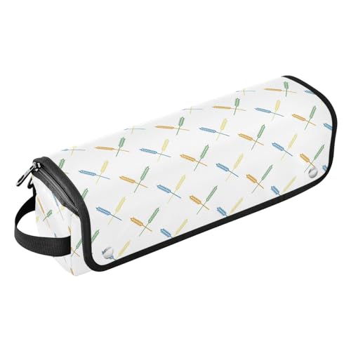 LI ZHI XIN Haartrockner Glätteisen Locken Aufbewahrungstasche mit hitzebeständiger Matte Haarwerkzeuge Reisetasche 2 in 1 Hair Tools Organizer Friseurtaschen Bunte Pflanzenmuster von LI ZHI XIN