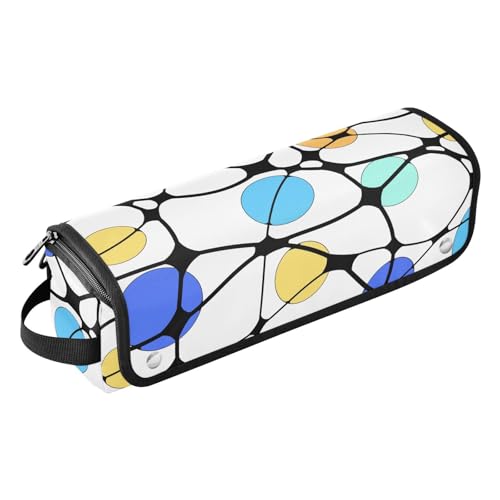 LI ZHI XIN Haartrockner Glätteisen Locken Aufbewahrungstasche mit hitzebeständiger Matte Haarwerkzeuge Reisetasche 2 in 1 Hair Tools Organizer Friseurtaschen Bunte Polka Dot von LI ZHI XIN