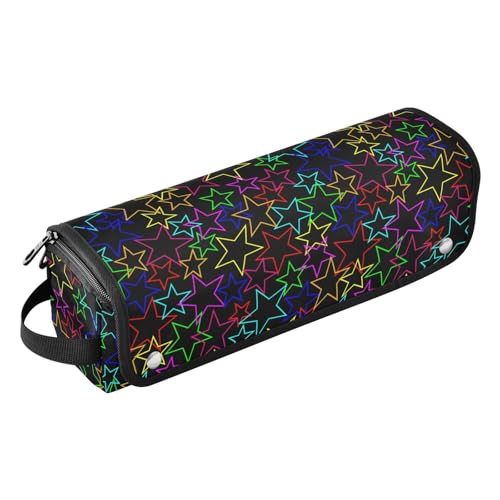 LI ZHI XIN Haartrockner Glätteisen Locken Aufbewahrungstasche mit hitzebeständiger Matte Haarwerkzeuge Reisetasche 2 in 1 Hair Tools Organizer Friseurtaschen Bunte Sterne Muster von LI ZHI XIN