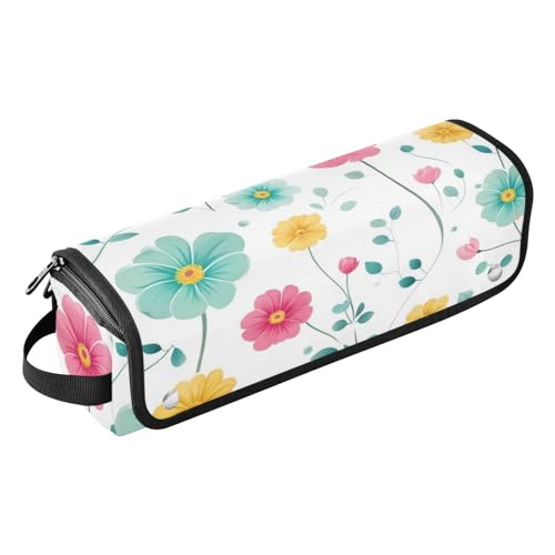 LI ZHI XIN Haartrockner Glätteisen Locken Aufbewahrungstasche mit hitzebeständiger Matte Haarwerkzeuge Reisetasche 2 in 1 Hair Tools Organizer Friseurtaschen Buntes Blumenmuster von LI ZHI XIN