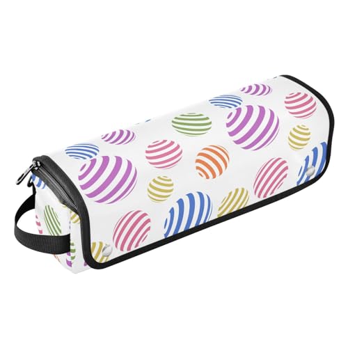 LI ZHI XIN Haartrockner Glätteisen Locken Aufbewahrungstasche mit hitzebeständiger Matte Haarwerkzeuge Reisetasche 2 in 1 Hair Tools Organizer Friseurtaschen Buntes Lollipop-Muster von LI ZHI XIN