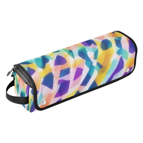 LI ZHI XIN Haartrockner Glätteisen Locken Aufbewahrungstasche mit hitzebeständiger Matte Haarwerkzeuge Reisetasche 2 in 1 Hair Tools Organizer Friseurtaschen Buntes künstlerisches Hintergrundbild von LI ZHI XIN