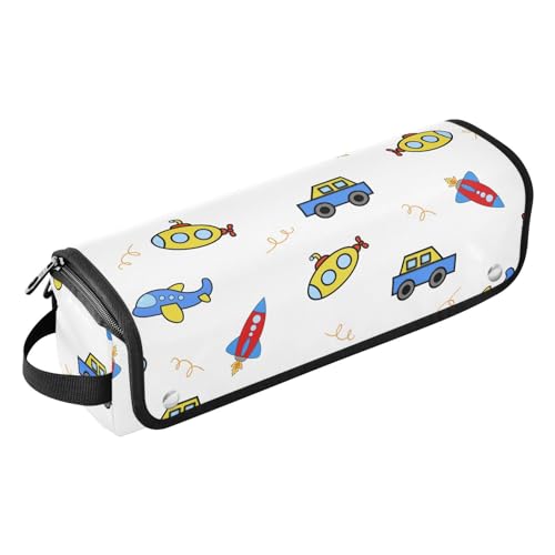 LI ZHI XIN Haartrockner Glätteisen Locken Aufbewahrungstasche mit hitzebeständiger Matte Haarwerkzeuge Reisetasche 2 in 1 Hair Tools Organizer Friseurtaschen Flugzeuge Autos Cartoon-Muster von LI ZHI XIN