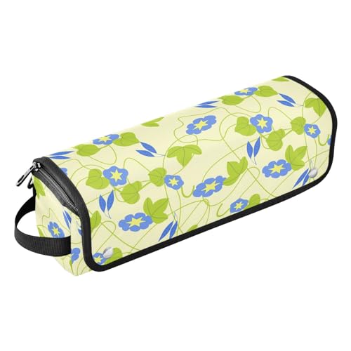 LI ZHI XIN Haartrockner Glätteisen Locken Aufbewahrungstasche mit hitzebeständiger Matte Haarwerkzeuge Reisetasche 2 in 1 Hair Tools Organizer Friseurtaschen Frühlingszeit Blumenmuster Grün von LI ZHI XIN