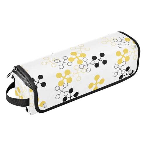 LI ZHI XIN Haartrockner Glätteisen Locken Aufbewahrungstasche mit hitzebeständiger Matte Haarwerkzeuge Reisetasche 2 in 1 Hair Tools Organizer Friseurtaschen Geometrische Muster von LI ZHI XIN