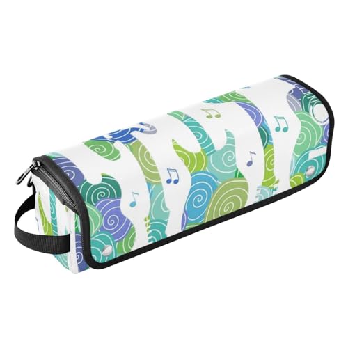 LI ZHI XIN Haartrockner Glätteisen Locken Aufbewahrungstasche mit hitzebeständiger Matte Haarwerkzeuge Reisetasche 2 in 1 Hair Tools Organizer Friseurtaschen Gitarrenmuster von LI ZHI XIN