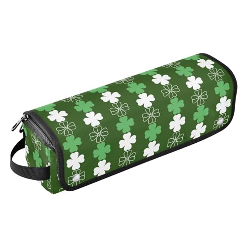 LI ZHI XIN Haartrockner Glätteisen Locken Aufbewahrungstasche mit hitzebeständiger Matte Haarwerkzeuge Reisetasche 2 in 1 Hair Tools Organizer Friseurtaschen Grüne Blumenmuster von LI ZHI XIN