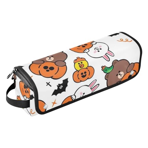 LI ZHI XIN Haartrockner Glätteisen Locken Aufbewahrungstasche mit hitzebeständiger Matte Haarwerkzeuge Reisetasche 2 in 1 Hair Tools Organizer Friseurtaschen Halloween Kürbis Bär Kaninchen von LI ZHI XIN