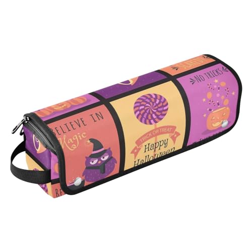 LI ZHI XIN Haartrockner Glätteisen Locken Aufbewahrungstasche mit hitzebeständiger Matte Haarwerkzeuge Reisetasche 2 in 1 Hair Tools Organizer Friseurtaschen Halloween-Kürbis-Süßigkeiten von LI ZHI XIN