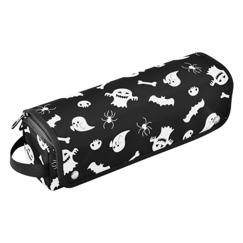 LI ZHI XIN Haartrockner Glätteisen Locken Aufbewahrungstasche mit hitzebeständiger Matte Haarwerkzeuge Reisetasche 2 in 1 Hair Tools Organizer Friseurtaschen Halloween-Skelett-Spinne von LI ZHI XIN