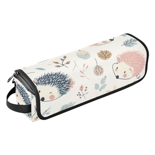LI ZHI XIN Haartrockner Glätteisen Locken Aufbewahrungstasche mit hitzebeständiger Matte Haarwerkzeuge Reisetasche 2 in 1 Hair Tools Organizer Friseurtaschen Igel Cartoon Muster von LI ZHI XIN