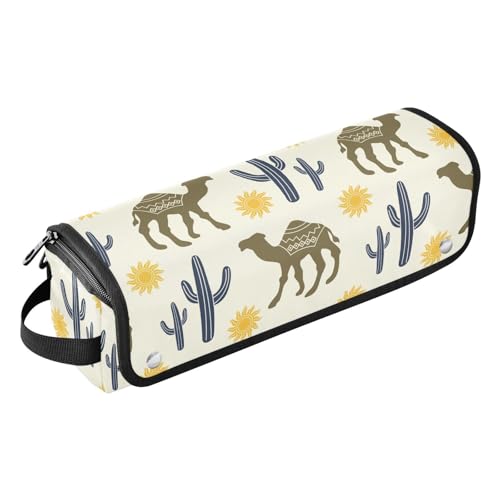 LI ZHI XIN Haartrockner Glätteisen Locken Aufbewahrungstasche mit hitzebeständiger Matte Haarwerkzeuge Reisetasche 2 in 1 Hair Tools Organizer Friseurtaschen Kamelkaktus Sonne von LI ZHI XIN