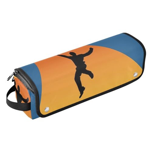 LI ZHI XIN Haartrockner Glätteisen Locken Aufbewahrungstasche mit hitzebeständiger Matte Haarwerkzeuge Reisetasche 2 in 1 Hair Tools Organizer Friseurtaschen Menschen Regenschirm Licht von LI ZHI XIN