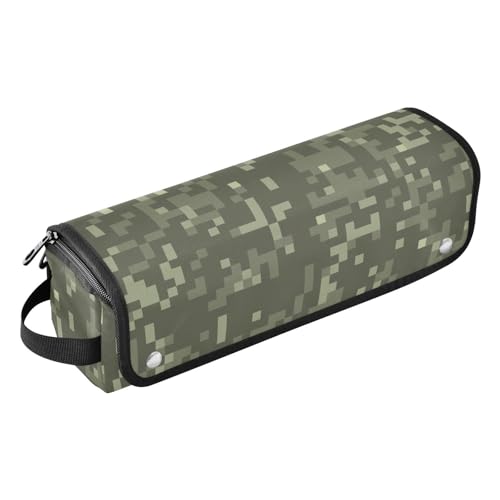 LI ZHI XIN Haartrockner Glätteisen Locken Aufbewahrungstasche mit hitzebeständiger Matte Haarwerkzeuge Reisetasche 2 in 1 Hair Tools Organizer Friseurtaschen Mosaik-Camo-Muster von LI ZHI XIN