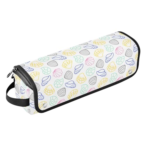 LI ZHI XIN Haartrockner Glätteisen Locken Aufbewahrungstasche mit hitzebeständiger Matte Haarwerkzeuge Reisetasche 2 in 1 Hair Tools Organizer Friseurtaschen Muschelmotiv von LI ZHI XIN