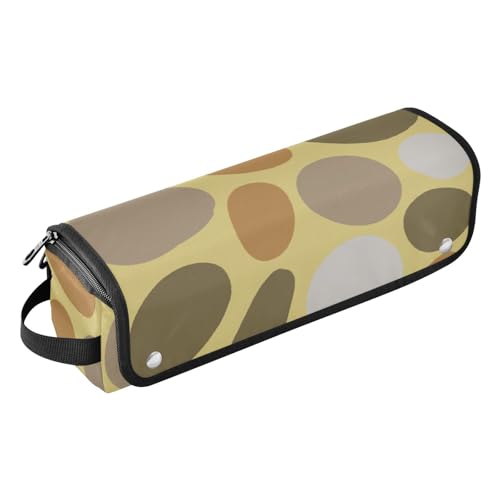 LI ZHI XIN Haartrockner Glätteisen Locken Aufbewahrungstasche mit hitzebeständiger Matte Haarwerkzeuge Reisetasche 2 in 1 Hair Tools Organizer Friseurtaschen Ovales Muster von LI ZHI XIN