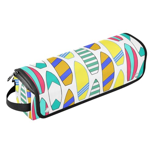 LI ZHI XIN Haartrockner Glätteisen Locken Aufbewahrungstasche mit hitzebeständiger Matte Haarwerkzeuge Reisetasche 2 in 1 Hair Tools Organizer Friseurtaschen Ozean Surfbrett-Muster von LI ZHI XIN