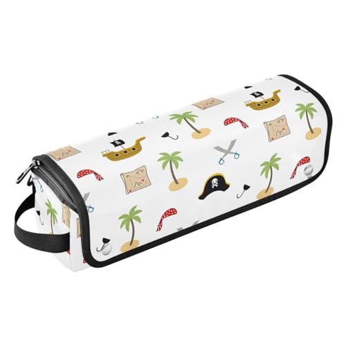 LI ZHI XIN Haartrockner Glätteisen Locken Aufbewahrungstasche mit hitzebeständiger Matte Haarwerkzeuge Reisetasche 2 in 1 Hair Tools Organizer Friseurtaschen Piratenschiff Cartoon-Muster von LI ZHI XIN