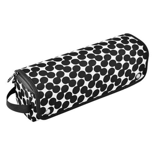 LI ZHI XIN Haartrockner Glätteisen Locken Aufbewahrungstasche mit hitzebeständiger Matte Haarwerkzeuge Reisetasche 2 in 1 Hair Tools Organizer Friseurtaschen Polka Dot von LI ZHI XIN