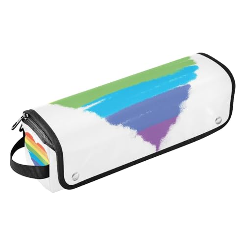 LI ZHI XIN Haartrockner Glätteisen Locken Aufbewahrungstasche mit hitzebeständiger Matte Haarwerkzeuge Reisetasche 2 in 1 Hair Tools Organizer Friseurtaschen Regenbogenfarbe Herz von LI ZHI XIN