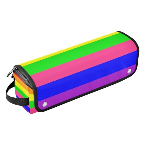 LI ZHI XIN Haartrockner Glätteisen Locken Aufbewahrungstasche mit hitzebeständiger Matte Haarwerkzeuge Reisetasche 2 in 1 Hair Tools Organizer Friseurtaschen Regenbogenstreifen-Muster von LI ZHI XIN