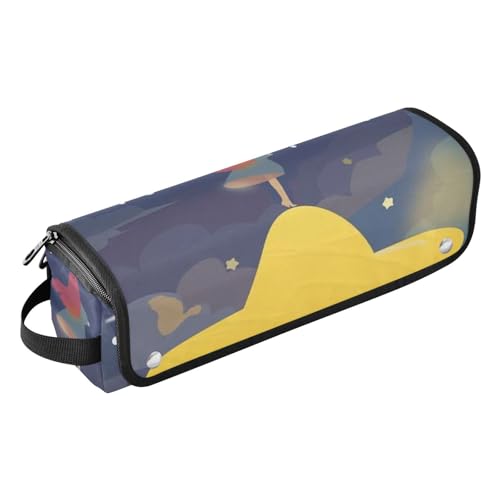 LI ZHI XIN Haartrockner Glätteisen Locken Aufbewahrungstasche mit hitzebeständiger Matte Haarwerkzeuge Reisetasche 2 in 1 Hair Tools Organizer Friseurtaschen Sky Moon Star Girls von LI ZHI XIN