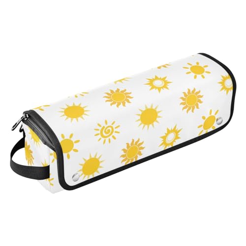 LI ZHI XIN Haartrockner Glätteisen Locken Aufbewahrungstasche mit hitzebeständiger Matte Haarwerkzeuge Reisetasche 2 in 1 Hair Tools Organizer Friseurtaschen Sommer Sonne Cartoon Muster von LI ZHI XIN