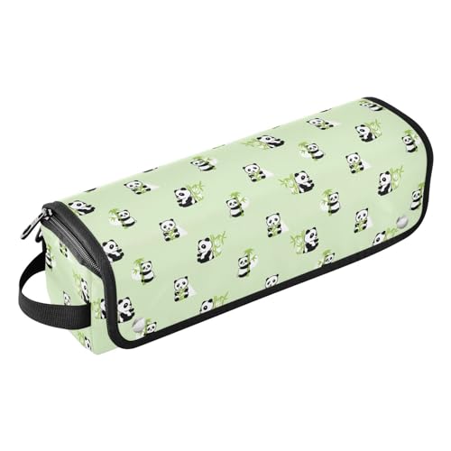 LI ZHI XIN Haartrockner Glätteisen Locken Aufbewahrungstasche mit hitzebeständiger Matte Haarwerkzeuge Reisetasche 2 in 1 Hair Tools Organizer Friseurtaschen Tier Panda Cartoon-Muster von LI ZHI XIN