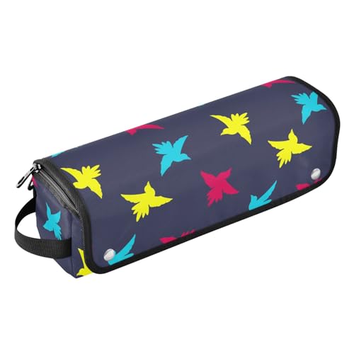 LI ZHI XIN Haartrockner Glätteisen Locken Aufbewahrungstasche mit hitzebeständiger Matte Haarwerkzeuge Reisetasche 2 in 1 Hair Tools Organizer Friseurtaschen Tier Vogel Muster von LI ZHI XIN