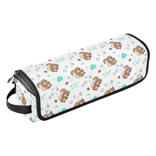 LI ZHI XIN Haartrockner Glätteisen Locken Aufbewahrungstasche mit hitzebeständiger Matte Haarwerkzeuge Reisetasche 2 in 1 Hair Tools Organizer Friseurtaschen Tiere Eichhörnchen Blätter Nüsse von LI ZHI XIN