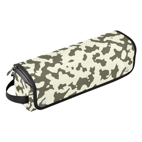 LI ZHI XIN Haartrockner Glätteisen Locken Aufbewahrungstasche mit hitzebeständiger Matte Haarwerkzeuge Reisetasche 2 in 1 Hair Tools Organizer Friseurtaschen Tierischer Leopardendruck von LI ZHI XIN