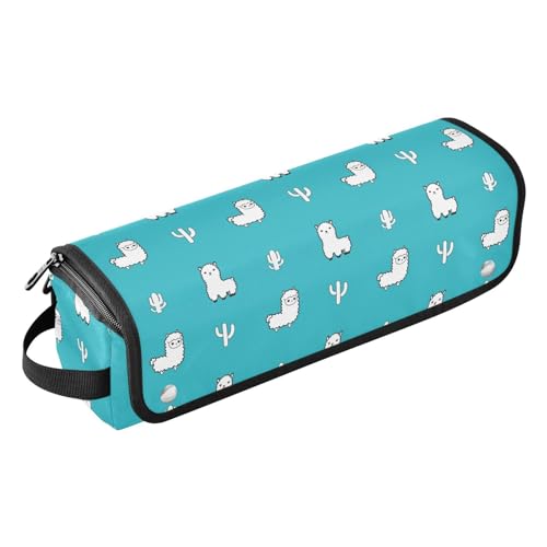 LI ZHI XIN Haartrockner Glätteisen Locken Aufbewahrungstasche mit hitzebeständiger Matte Haarwerkzeuge Reisetasche 2 in 1 Hair Tools Organizer Friseurtaschen Tierisches Alpaka-Muster von LI ZHI XIN