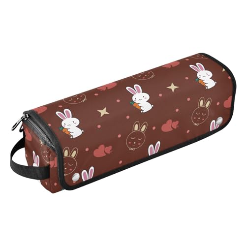 LI ZHI XIN Haartrockner Glätteisen Locken Aufbewahrungstasche mit hitzebeständiger Matte Haarwerkzeuge Reisetasche 2 in 1 Hair Tools Organizer Friseurtaschen Tierisches Kaninchen-Muster von LI ZHI XIN