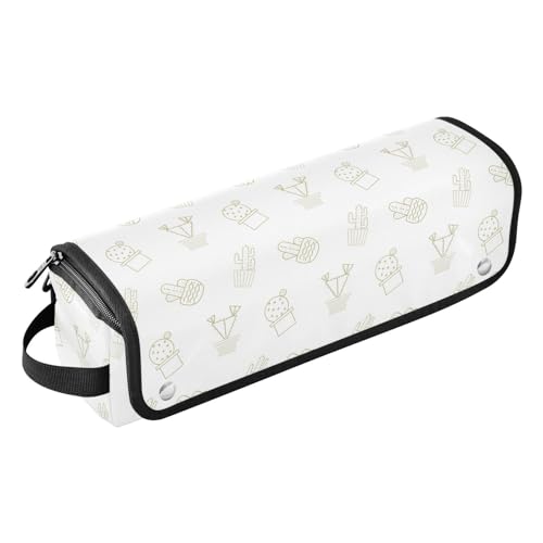 LI ZHI XIN Haartrockner Glätteisen Locken Aufbewahrungstasche mit hitzebeständiger Matte Haarwerkzeuge Reisetasche 2 in 1 Hair Tools Organizer Friseurtaschen Tropische Pflanze Kaktus von LI ZHI XIN